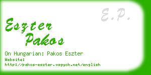 eszter pakos business card